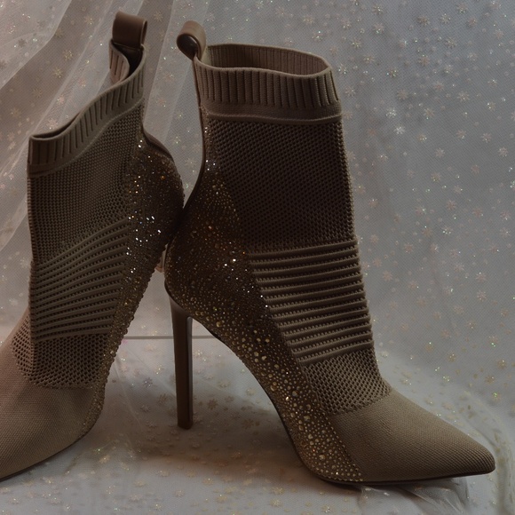 Steve Madden Stiletto Maxwelle  Glitter Boots Sock Pull On  Sz 10 M. NWOT #B-157 - Picture 7 of 14